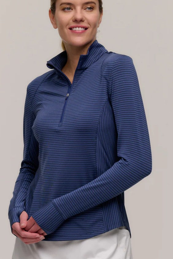 ZERO RESTRICTION RENAE LONG SLEEVE ZIP MOCK (MULTIPLE COLORS)