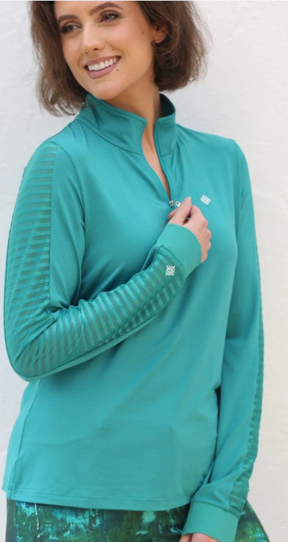 FAMARA TONAL SOLIDS SHEER LONG SLEEVE SHIRT (MULTIPLE COLORS)