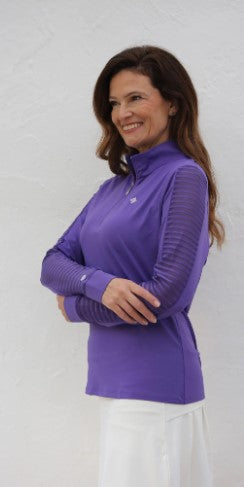 FAMARA TONAL SOLIDS SHEER LONG SLEEVE SHIRT (MULTIPLE COLORS)