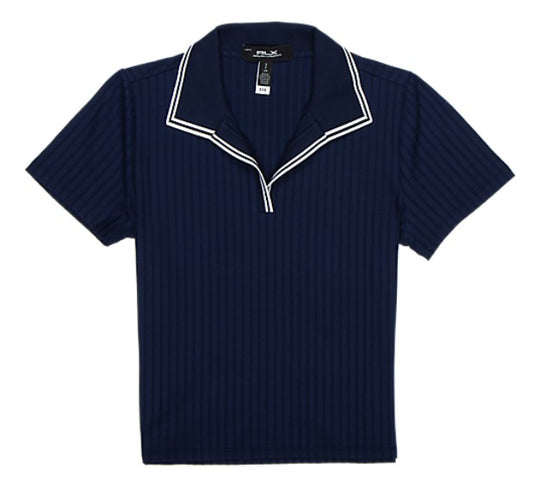Ralph Lauren RLX SHORT-SLEEVE DROP NEEDLE RIB KNIT POLO (SLIM FIT)