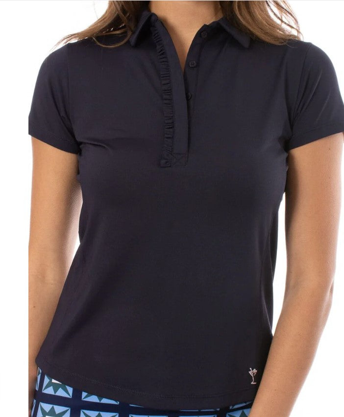Golftini Short Sleeve Ruffle Polo (Multiple Colors)