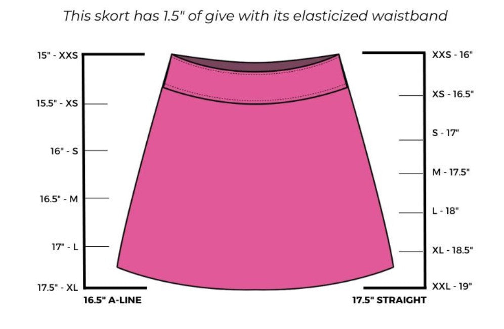 Golftini TAKE A LAP SKORT 16.5" and 17.5" (Multiple Lengths)