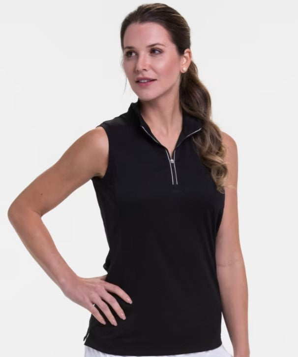 EPNY Convertible Sleeveless Zip Mock Polo (Multiple Colors)