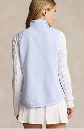 Ralph Lauren RLX SLEEVELESS TECH TERRY FULL-ZIP VEST - SEERSUCKER