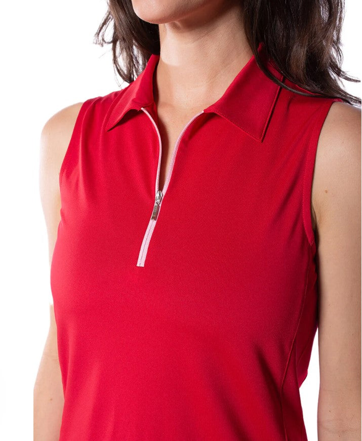 Golftini Sleeveless Zip Polo (Multiple Colors)
