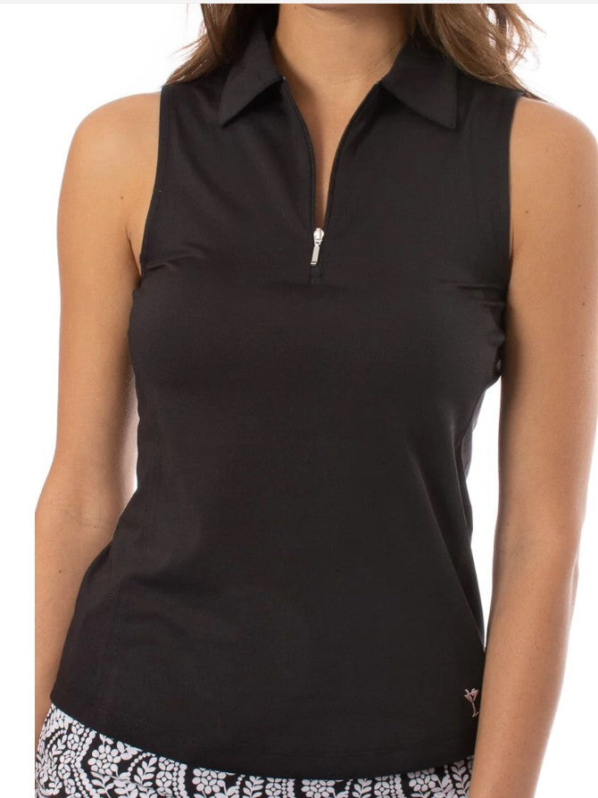 Golftini Sleeveless Zip Polo (Multiple Colors)