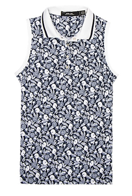 Ralph Lauren RLX Tailored Fit Sleeveless Polo in CHEEKY PINEAPPLE