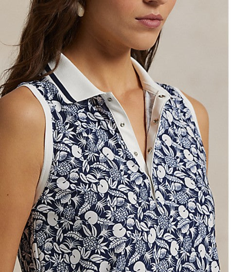 Ralph Lauren RLX Tailored Fit Sleeveless Polo in CHEEKY PINEAPPLE