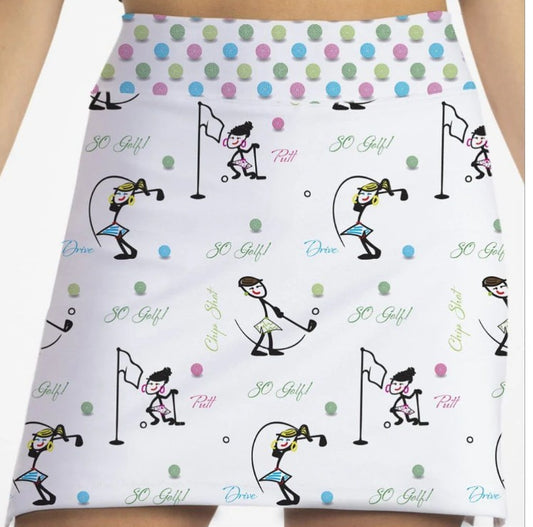 SKORT OBSESSION SOFY GOLFS WHITE SKORT 17"