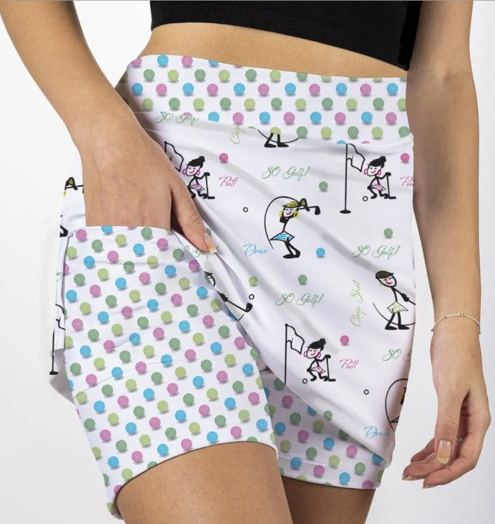 SKORT OBSESSION SOFY GOLFS WHITE SKORT 17"