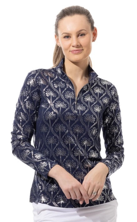 SanSoleil SOLSHINE MIRAGE LONG SLEEVE MOCK TOP (MULTIPLE COLORS)