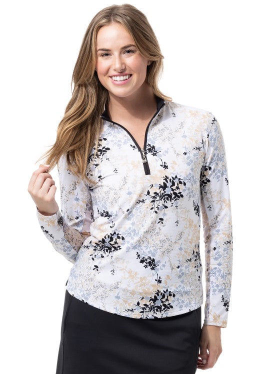 SanSoleil SolTek LUX Long Sleeve Willow Zip Mock (MULTIPLE COLORS)