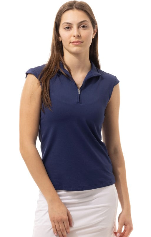 SanSoleil SolTek LUX Sleeveless Zip Mock (Multiple Colors)