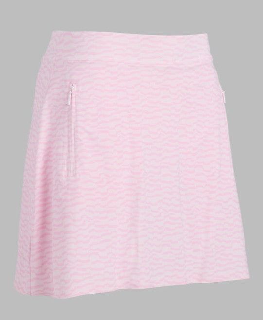 G/FORE APPAREL SPLIT STRIPE SILKY TECH NYLON SKORT 16"