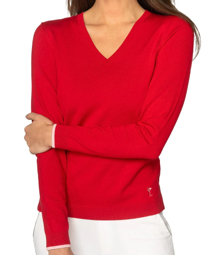 Golftini Stretch V-Neck Sweater (Multiple Colors)