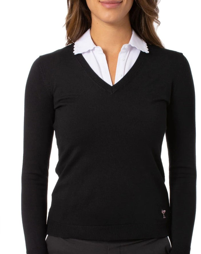 Golftini Stretch V-Neck Sweater (Multiple Colors)