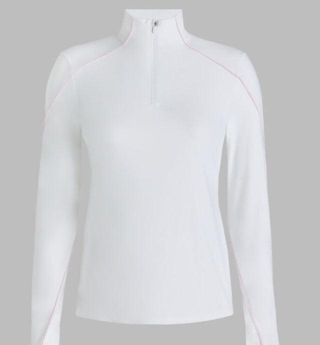 G/FORE APPAREL SUN SHIELD SILKY TECH NYLON QUARTER ZIP LAYER
