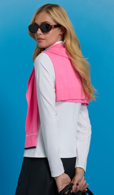 G/FORE APPAREL SUN SHIELD SILKY TECH NYLON QUARTER ZIP LAYER