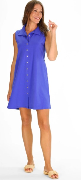 Duffield Lane Sabrina Dress in Dazzling Blue 35"