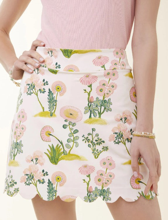 Spartina Scallop Skort 13" Enclave Floral Sprigs