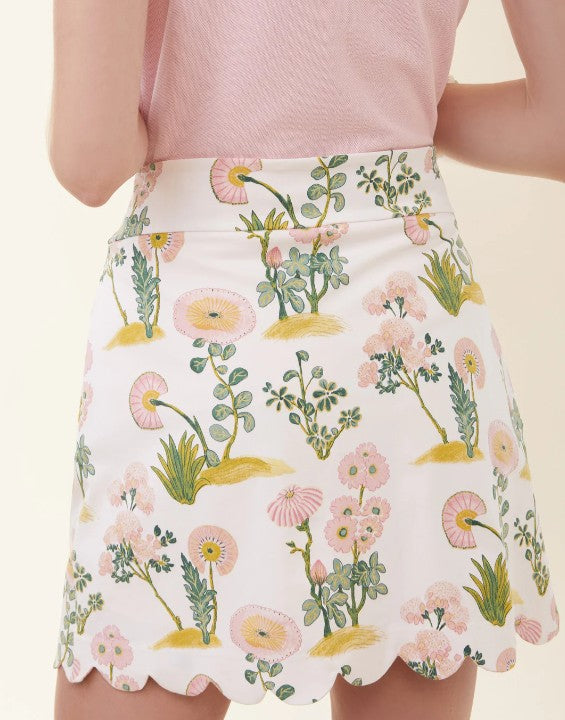 Spartina Scallop Skort 13" Enclave Floral Sprigs