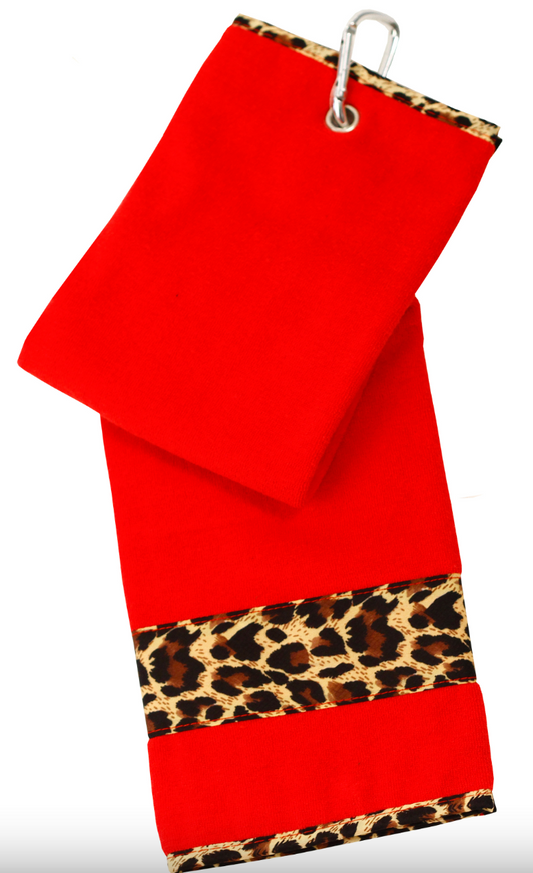 GloveIt Leopard Golf Towel