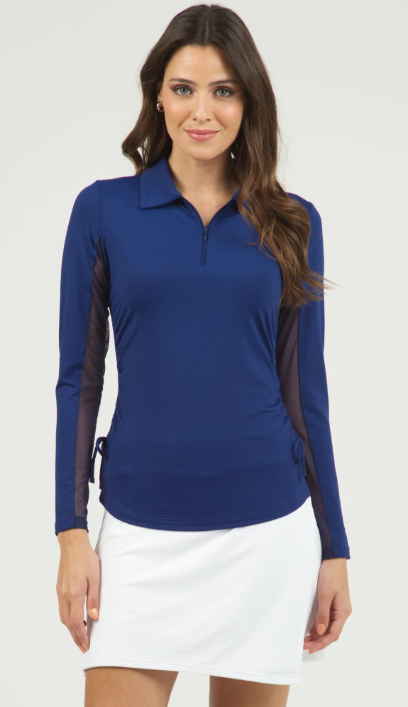 IBKUL Adjustable Length Long Sleeve Polo (Multiple Colors)