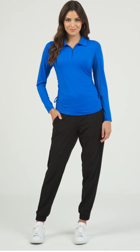IBKUL Adjustable Length Long Sleeve Polo (Multiple Colors)