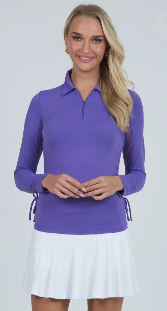 IBKUL Adjustable Length Long Sleeve Polo (Multiple Colors)