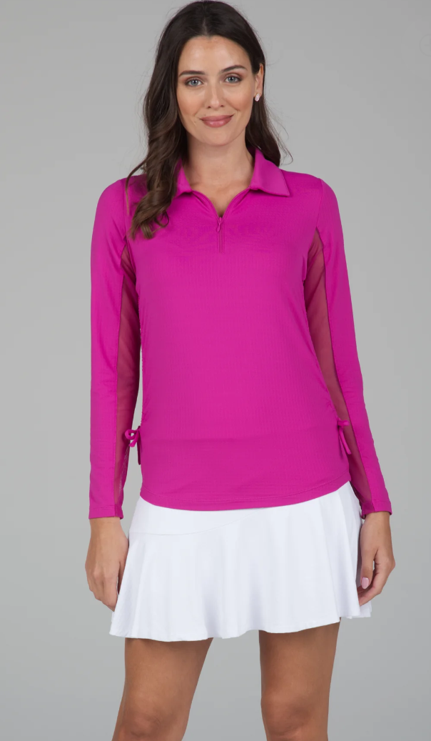 IBKUL Adjustable Length Long Sleeve Polo (Multiple Colors)