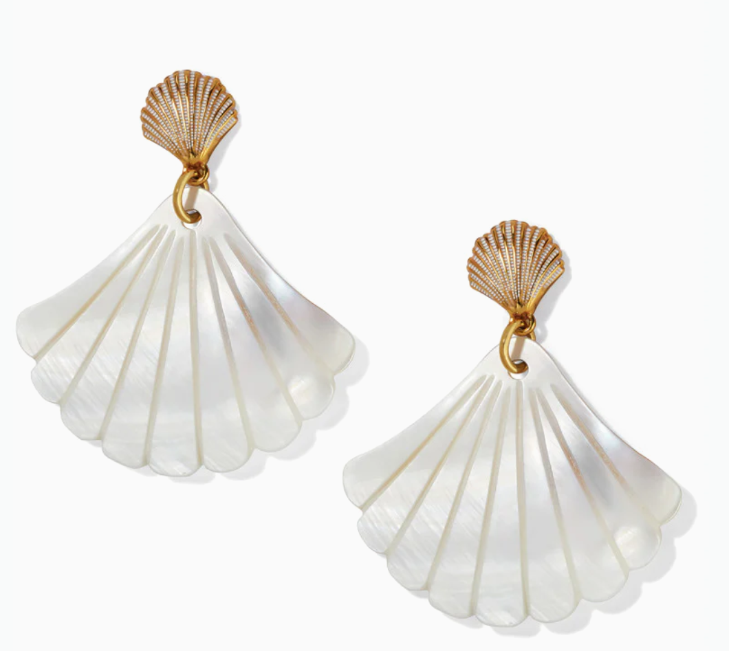 Brighton Sunset Cove Mother Of Pearl Shell Post Earrings