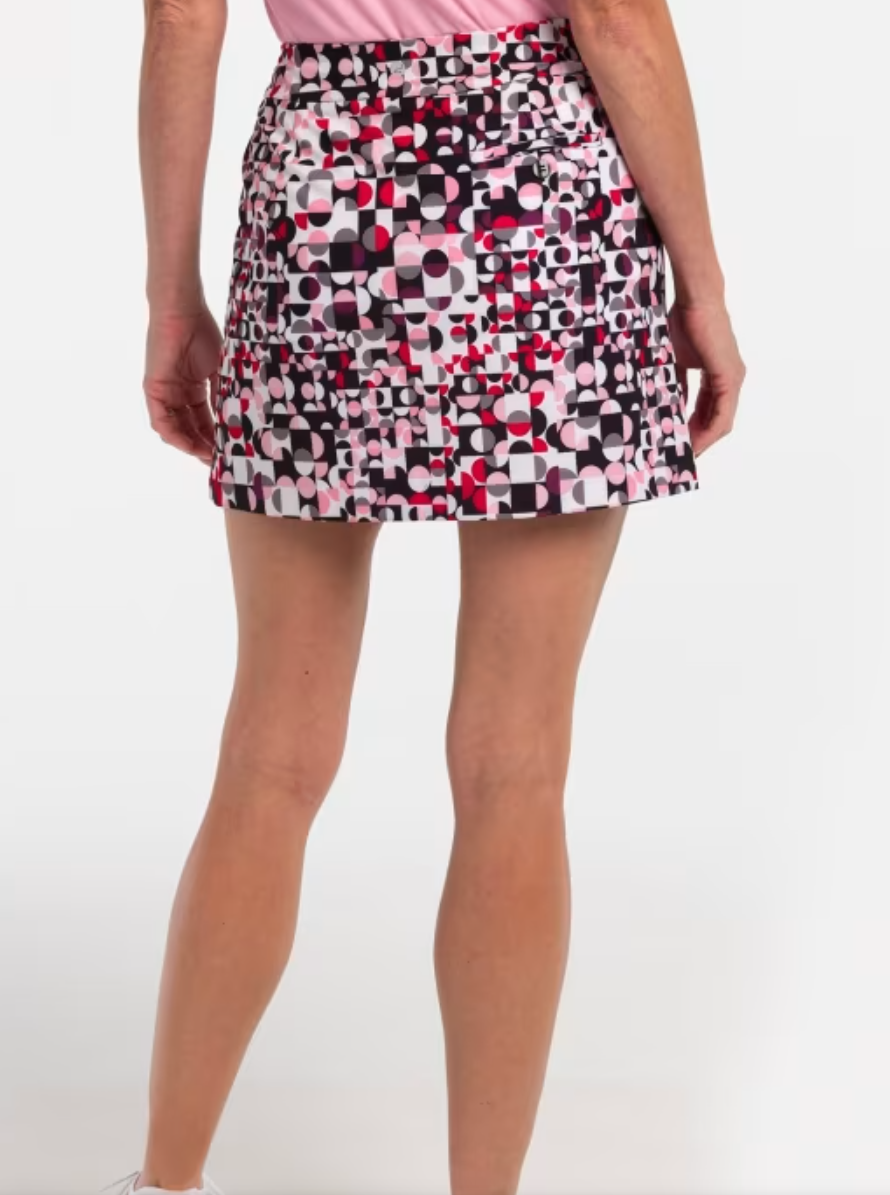 EPNY PATTERN PLAY DOT GRAPHIC GEOMETRIC SKORT 16.5"