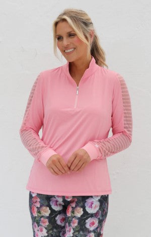 FAMARA TONAL SOLIDS SHEER LONG SLEEVE SHIRT (MULTIPLE COLORS)