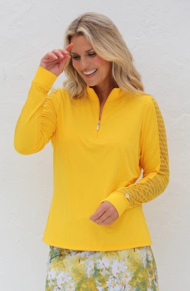 FAMARA TONAL SOLIDS SHEER LONG SLEEVE SHIRT (MULTIPLE COLORS)