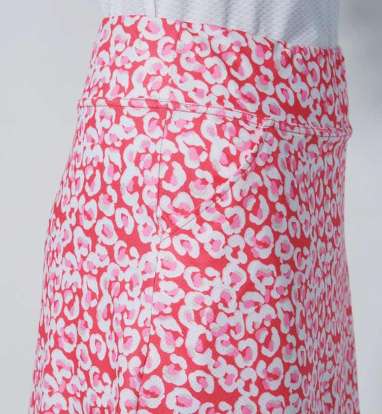 Daily Sports Leo Coral Sheermotion Leo Pink Coral Print Skort 17.7"