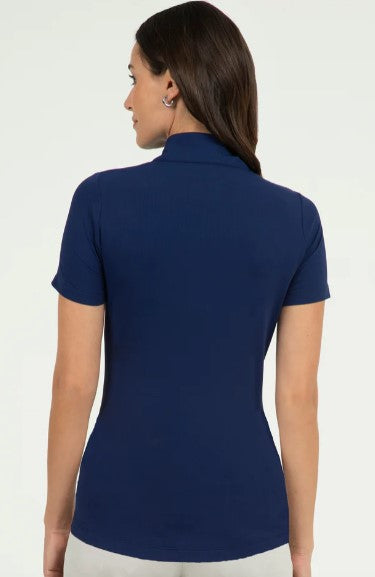 IBKUL ESSENTIALS Short Sleeve Mock Neck TOP (Multiple Colors)