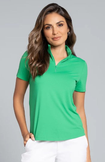 IBKUL Short Sleeve Mock Neck Top (Multiple Colors)