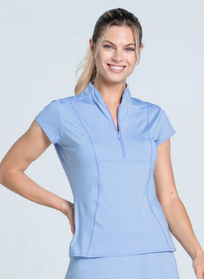 Lucky in Love Lavender Collection Swing Zip Short Sleeve