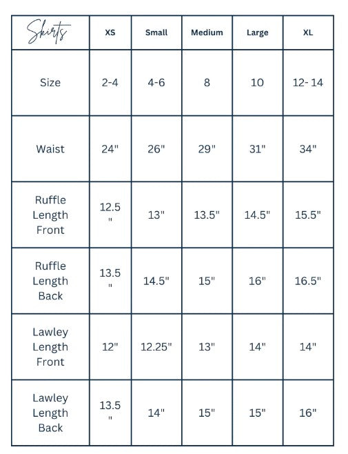 The Bubble Solid Lawley Skirt 13" (Multiple Colors)