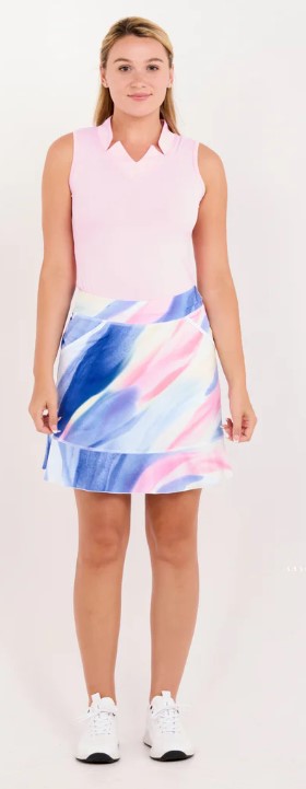 Sofibella Golf Colors Painted Waves Skort 18"