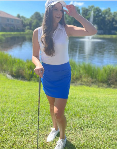 BSkinz Black Geo Golf Skort 18"