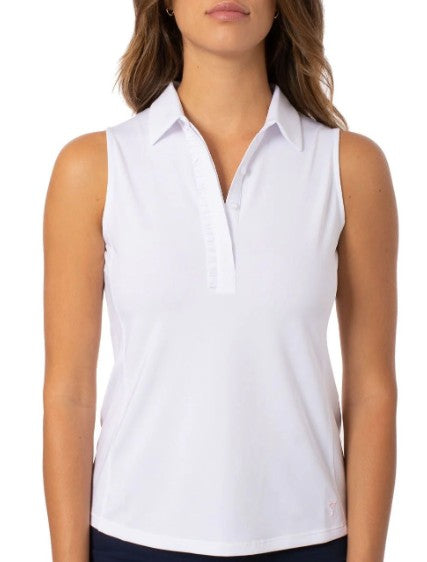 Golftini Sleeveless Ruffle Stretch Polo (Multiple Colors)