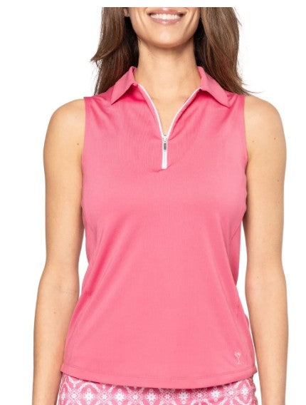 Golftini Sleeveless Zip Polo (Multiple Colors)