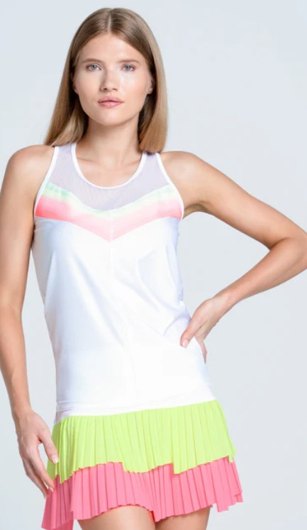 Lucky in Love Sunset Spin Tie Back Tank
