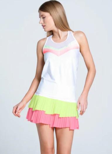 Lucky in Love Sunset Spin Tie Back Tank