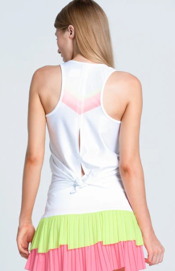 Lucky in Love Sunset Spin Tie Back Tank