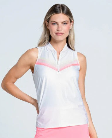 Lucky in Love Sunset Spin Zip Tank