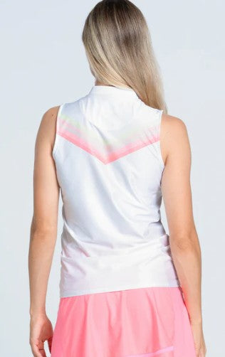 Lucky in Love Sunset Spin Zip Tank