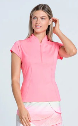 Lucky in Love Sunset Spin Swing Zip Short Sleeve