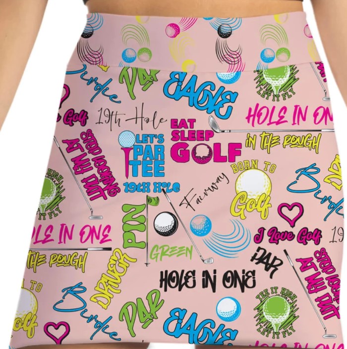 SKORT OBSESSION TEE TIME BLUSH GOLF SKORT 17"